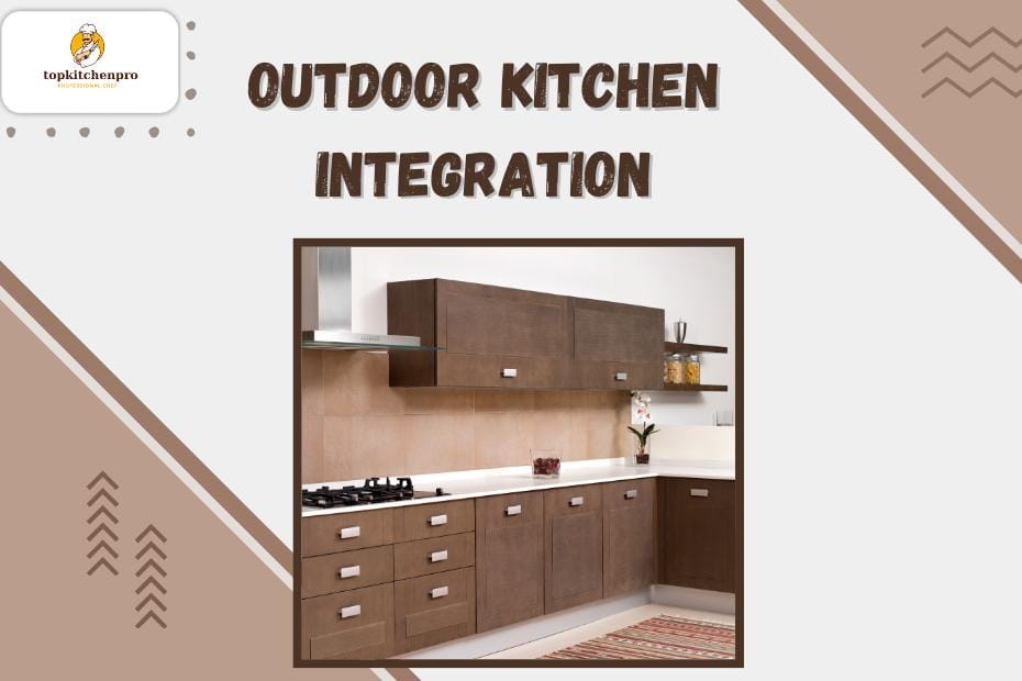 Outdoor kitchen integration blends indoor and outdoor spaces with grills, sinks, and seamless design. outdoor kitchen, integrated design, patio kitchen, outdoor cooking, backyard kitchen Outdoor Kitchen Integration, Patio Kitchen Design, Backyard Cooking Ideas