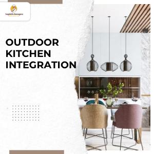  Outdoor kitchen integration blends indoor and outdoor spaces with grills, sinks, and seamless design. outdoor kitchen, integrated design, patio kitchen, outdoor cooking, backyard kitchen Outdoor Kitchen Integration, Patio Kitchen Design, Backyard Cooking Ideas 