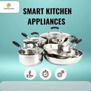 Smart kitchen appliances make cooking easy with connected technology, energy efficiency, and modern convenience. smart appliances, kitchen tech, connected kitchen, modern gadgets, smart cooking tools Smart Kitchen Appliances, Connected Kitchen Ideas, Modern Kitchen Gadgets